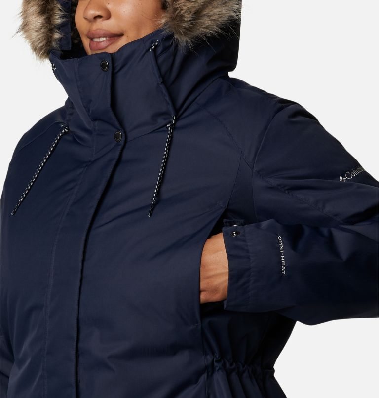 Columbia Suttle Mountain II Isolerte Jakker Dame Marineblå | Plus Size 46320F